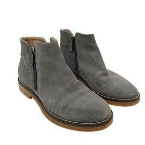 ITALEAU Waterproof Foliana Booties Gray Suede Ankle Boots Womens EUR 37 6.5